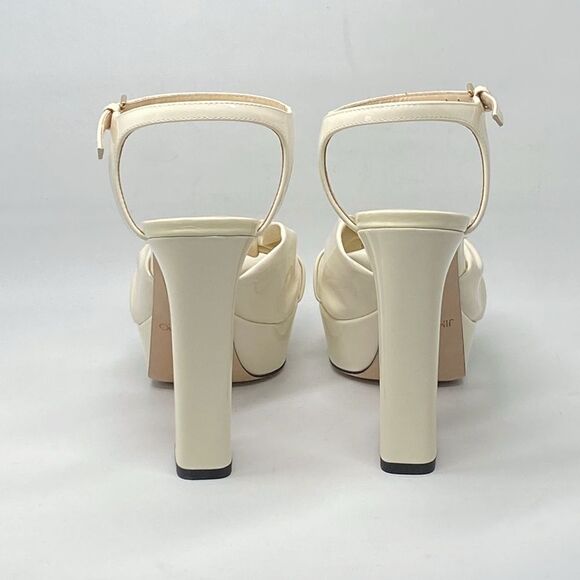 Jimmy Choo Patent Leather Ankle-Strap Platform Sandals - Picture 10 of 14